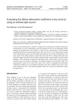 Evaluating the diffuse attenuation coefficient of dry snow by using an