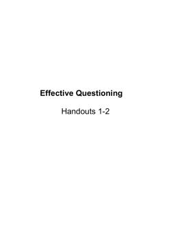 Effective Questioning