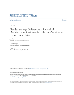 Gender and Age Differences in Individual Decisions about Wireless