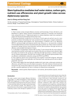 Stem hydraulics mediates leaf water status