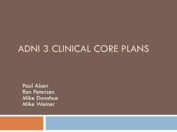 ADNI 3 Clinical Core
