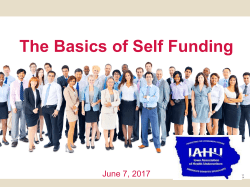 The Basics of Self Funding - 2017 Iowa Health Care Symposium
