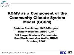 PPT - Regional Ocean Modeling System