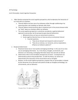 AP Psychology Notes on Social Cognitive Perspective