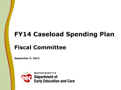 FY14 Spending Plan