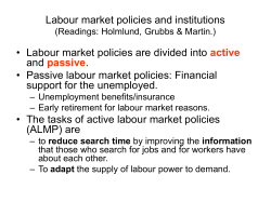 Notes Labour Market Policies
