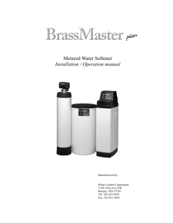 Brassmaster Plus 09 manual - Water Control Corporation
