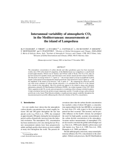 Interannual variability of atmospheric CO2 in the Mediterranean
