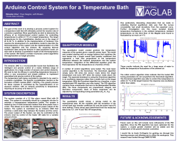 Arduino Control System for a Temperature Bath