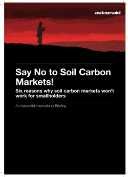 Say No to Soil Carbon Markets!