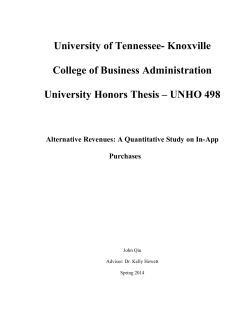 Table of Contents - Trace: Tennessee Research and Creative