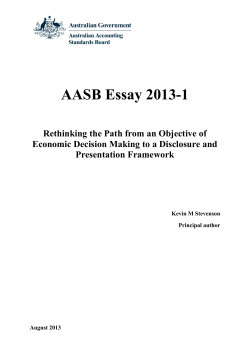 AASB Essay 2013-1 - Australian Accounting Standards Board