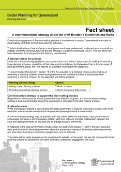 Fact sheet – A communications strategy