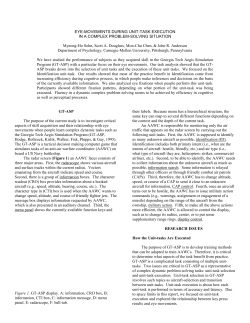 Eye-movements during unit-task execution in a complex - ACT-R