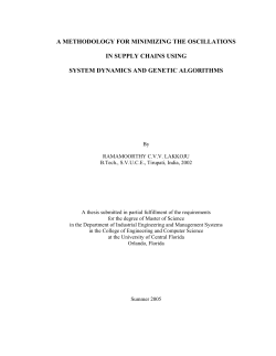 A METHODOLOGY FOR MINIMIZING THE OSCILLATIONS IN