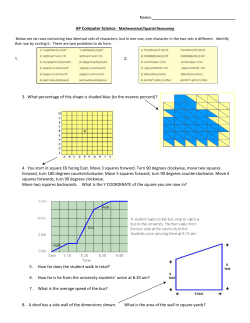 Name: AP Computer Science - Mathematical/Spatial Reasoning