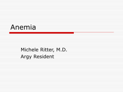 Anemia - Science Mission