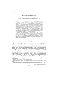 ON &phi;-SCHREIER RINGS 1. Introduction We assume throughout that