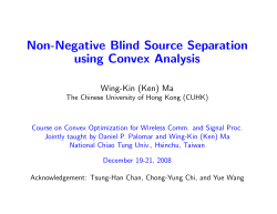 Non-Negative Blind Source Separation using Convex Analysis
