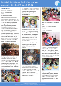 Garodia International Centre for Learning Newsletter 2016