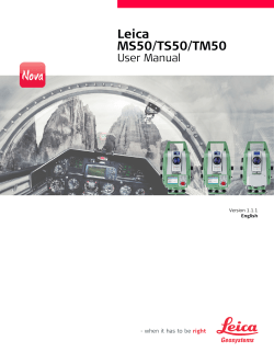 Leica Nova MS50/TS50/TM50 User Manual PDF