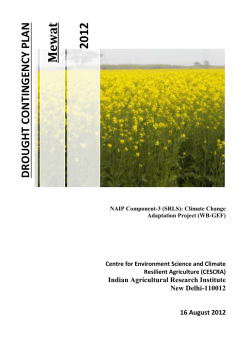 drought contingency plan - Climate Change Adaptation Project