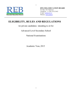eligibility, rules and regulations