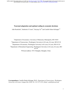 Neuronal adaptation and optimal coding in economic decisions
