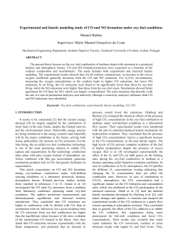 Experimental and kinetic modeling study of CO and