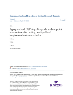 Aging method, USDA quality grade, and endpoint temperature affect