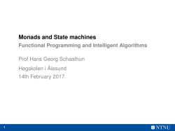 Monads and State machines