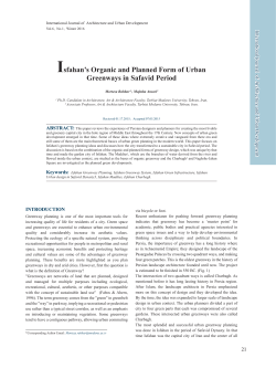 Isfahan`s Organic and Planned Form of Urban Greenways in Safavid