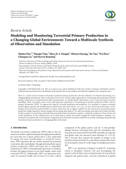 Modeling and Monitoring Terrestrial Primary Production in a