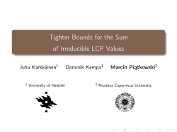 Tighter Bounds for the Sum [0.2cm] of Irreducible LCP Values
