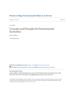 Concepts and Principles for Environmental Economics