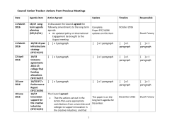 Council Action Tracker - Scottish Funding Council