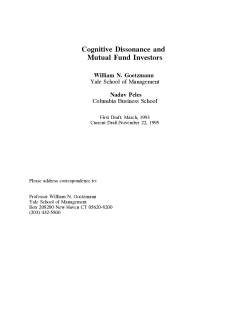 Cognitive Dissonance and Mutual Fund Investors
