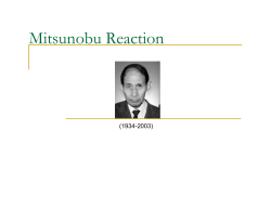 Mitsunobu Reaction - McMaster Chemistry