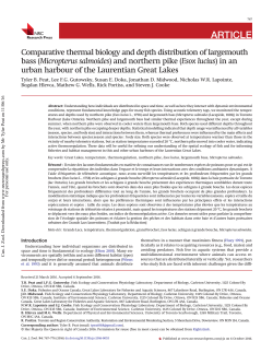 Comparative thermal biology and depth distribution of largemouth