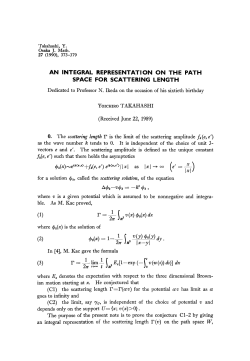 AN INTEGRAL REPRESENTATION ON THE PATH