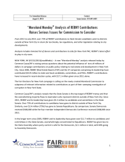 "Moreland Monday" Analysis of REBNY