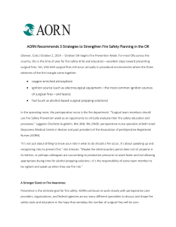 AORN Recommends Three Strategies to Strengthen Fire Safety