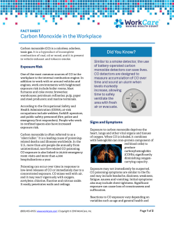 Carbon Monoxide in the Workplace
