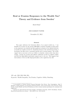 Real or Evasion Responses to the Wealth Tax? Theory and