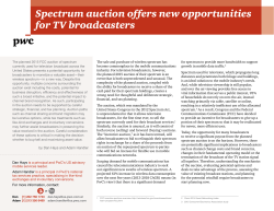 Spectrum auction offers new opportunities for TV broadcasters