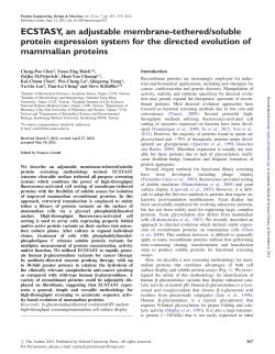 ECSTASY, an adjustable membrane