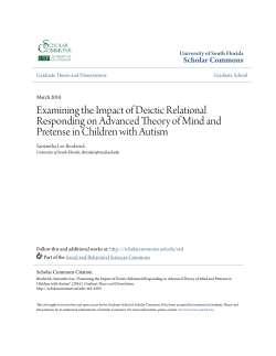 Examining the Impact of Deictic Relational Responding on