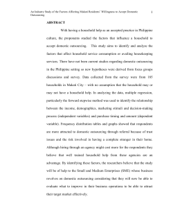 Review of Related Literature: Outline