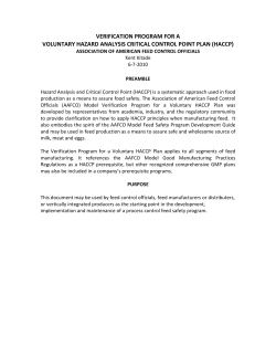 haccp - aafco