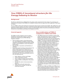 New FIBRA-E investment structure for the Energy Industry in